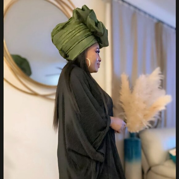 Giant Rose Metallic Aso-oke AUTO GELE Made in Nigeria - Picture 7 of 14